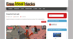 Desktop Screenshot of freeidealhacks.com